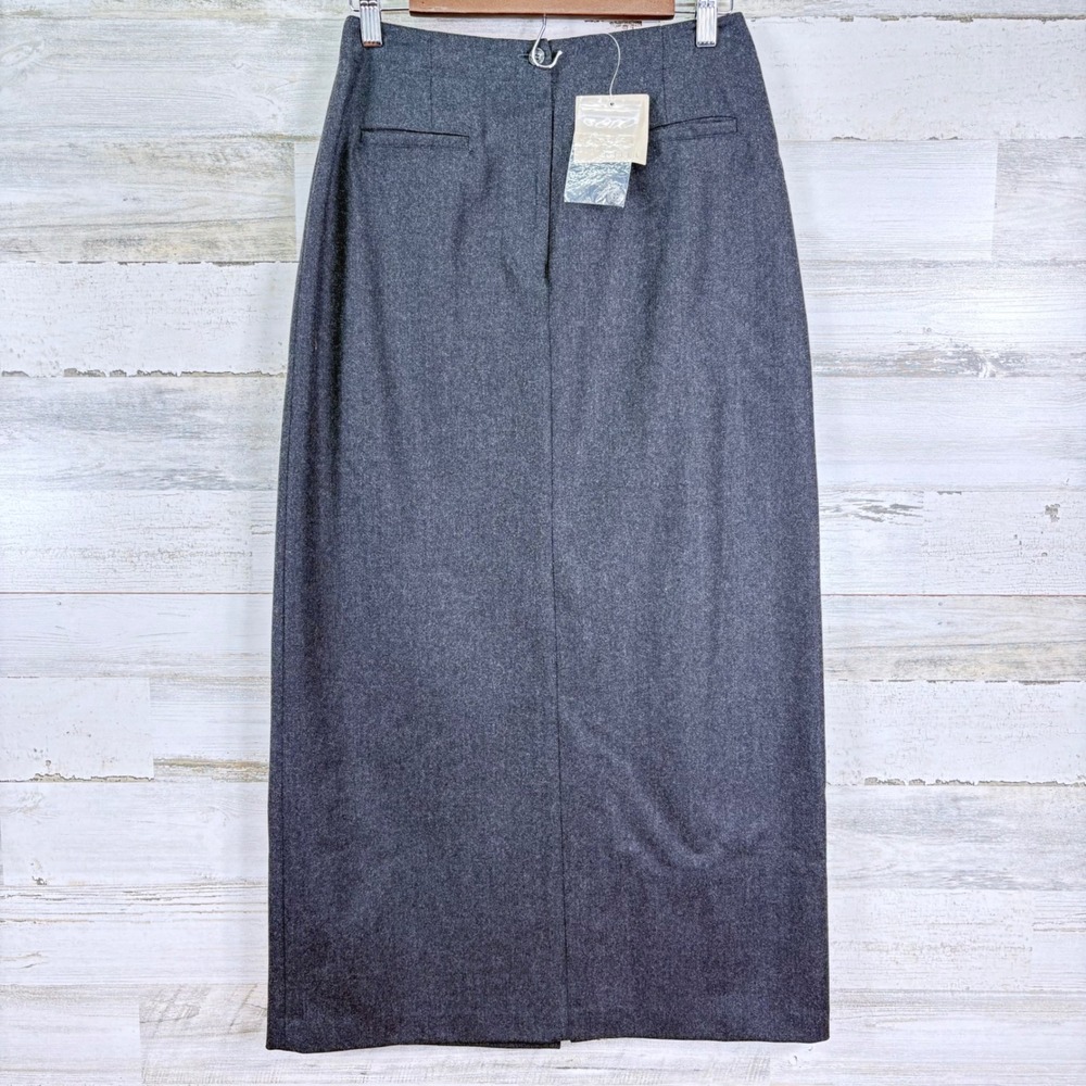 J. Jill Wool Blend Maxi Skirt Charcoal Gray Career Pencil Skirt Size 10 NEW